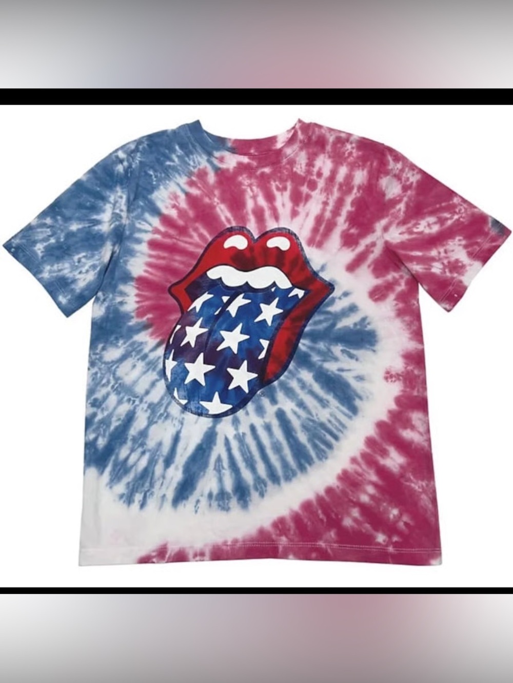 Rolling Stones tie dye tee. Size M (8)